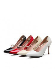 Women's Shoes Stiletto Heel Heels / Pointed Toe Heels Wedding / Party & Evening / Dress Black / Red /Beige /White