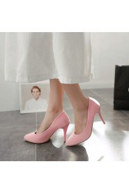 Women's Shoes Leatherette Stiletto Heel Heels / Pointed Toe Heels Casual Blue / Pink / Red / Almond