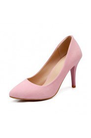 Women's Shoes Leatherette Stiletto Heel Heels / Pointed Toe Heels Casual Blue / Pink / Red / Almond