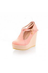 Women's Shoes Heel Heels / Platform Heels Outdoor / Dress / Casual Pink / Almond / Beige/C-11