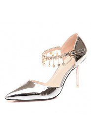 Women's Shoes Patent Leather Stiletto Heel Heels Heels Wedding/Office & Career/Party & Evening/Dress/Casual Pink/Silver