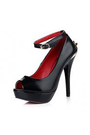 Women's Shoes Stiletto Heel/Peep Toe/Platform Heels Wedding Shoes/Party & Evening/Dress Black/Red/White