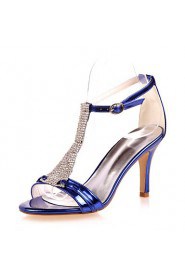 Women's Wedding Shoes Open Toe Sandals Wedding / Party & Evening Black / Blue / Silver / Gold