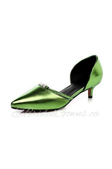 Women's Shoes Kitten Heel/D'Orsay & Two-Piece/Pointed Toe Heels Career/Party/Dress Green More Colors Available