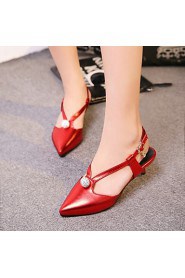 Women's Shoes Kitten Heel/D'Orsay & Two-Piece/Pointed Toe Heels Career/Party/Dress Green More Colors Available