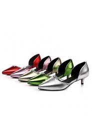 Women's Shoes Kitten Heel/D'Orsay & Two-Piece/Pointed Toe Heels Career/Party/Dress Green More Colors Available