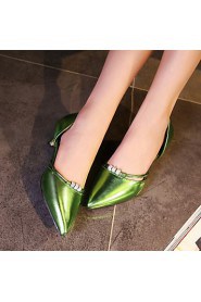 Women's Shoes Kitten Heel/D'Orsay & Two-Piece/Pointed Toe Heels Career/Party/Dress Green More Colors Available