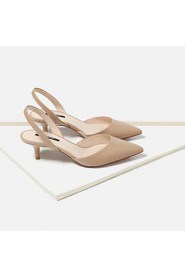 Women's Shoes Microfibre Low Heel Heels / Pointed Toe / Closed Toe Sandals Dress White