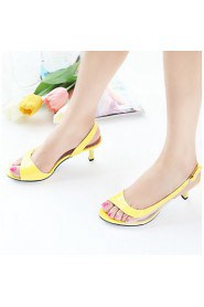 Women's Shoes Stiletto Heel Heels/Open Toe Sandals Dress Black/Blue/Yellow/Green/Pink/White