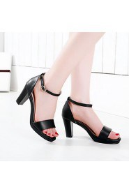 Women's Shoes Chunky Heel Platform Sandals Office & Career / Party & Evening / Dress Black / Red / White