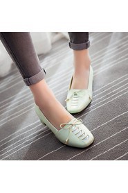 Women's Shoes Leatherette Chunky Heel Heels Heels Outdoor / Office & Career / Dress Blue / Green / Pink / White / Gray