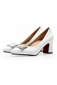 Women's Shoes Leatherette Chunky Heel Heels Heels Wedding / Office & Career / Party & Evening