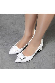 Women's Shoes Leatherette Chunky Heel Heels Heels Wedding / Office & Career / Party & Evening