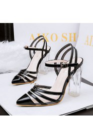 Women's Shoes Chunky Heel Heels / Pointed Toe / Closed Toe Sandals Dress Black / Silver / Gold