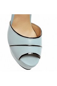 Women's Shoes Chunky Heel Peep Toe / Platform Sandals Office & Career / Party & Evening / Dress Blue/Pink/White