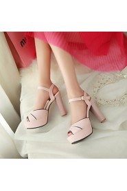 Women's Shoes Chunky Heel Peep Toe / Platform Sandals Office & Career / Party & Evening / Dress Blue/Pink/White