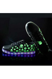 Women's LED Shoes USB charging Synthetic Fashion Sneakers Athletic/Casual Black