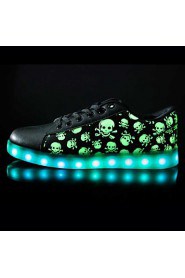 Women's LED Shoes USB charging Synthetic Fashion Sneakers Athletic/Casual Black