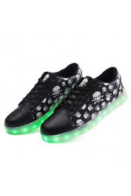 Women's LED Shoes USB charging Synthetic Fashion Sneakers Athletic/Casual Black