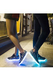 Women's LED Shoes USB charging Synthetic Fashion Sneakers Athletic/Casual Black