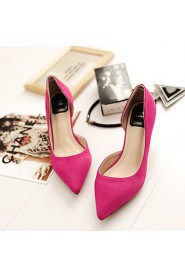 Women's Shoes Kitten Heel Heels / Pointed Toe / Closed Toe Heels Dress Black / Pink / Gray / Burgundy