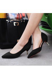 Women's Shoes Kitten Heel Heels / Pointed Toe / Closed Toe Heels Dress Black / Pink / Gray / Burgundy