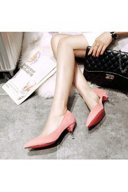 Women's Shoes Kitten Heel Heels / Pointed Toe / Closed Toe Heels Dress Black / Pink / Gray / Burgundy