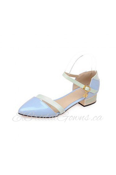 Women's Shoes Chunky Heel Heels / Pointed Toe Heels Dress Blue / Pink / White