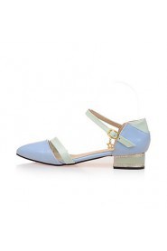 Women's Shoes Chunky Heel Heels / Pointed Toe Heels Dress Blue / Pink / White