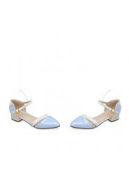 Women's Shoes Chunky Heel Heels / Pointed Toe Heels Dress Blue / Pink / White