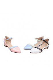 Women's Shoes Chunky Heel Heels / Pointed Toe Heels Dress Blue / Pink / White