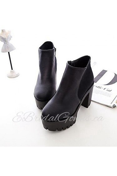 Women's Shoes Chunky Heel Fashion Boots Boots Casual Black