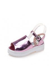 Women's Shoes Platform Slingback/Open Toe Sandals Dress/Casual Black/Purple/White/Silver/Gold