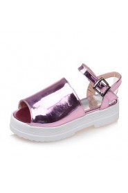 Women's Shoes Platform Slingback/Open Toe Sandals Dress/Casual Black/Purple/White/Silver/Gold