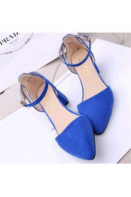 Women's Shoes Leatherette Chunky Heel Heels Heels Outdoor / Casual Black / Blue / Green / Purple / Red