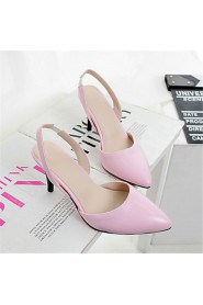 Women's Shoes Leatherette Stiletto Heel Heels Heels Dress / Casual / Party & Evening Black / Pink / White