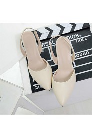 Women's Shoes Leatherette Stiletto Heel Heels Heels Dress / Casual / Party & Evening Black / Pink / White