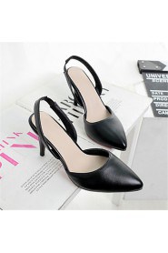 Women's Shoes Leatherette Stiletto Heel Heels Heels Dress / Casual / Party & Evening Black / Pink / White