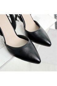 Women's Shoes Leatherette Stiletto Heel Heels Heels Dress / Casual / Party & Evening Black / Pink / White