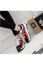 Women's Shoes Split Joint Canvas / Patent Leather Platform Comfort / Round Toe Fashion Sneakers Outdoor / Athletic