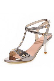 Women's Shoes Stiletto Heel /Sling back/Open Toe Heels Sandals Office & Career/Dress Pink/Red/Silver/Gray/Gold