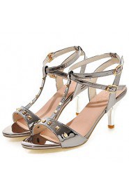 Women's Shoes Stiletto Heel /Sling back/Open Toe Heels Sandals Office & Career/Dress Pink/Red/Silver/Gray/Gold