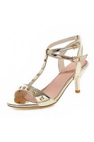 Women's Shoes Stiletto Heel /Sling back/Open Toe Heels Sandals Office & Career/Dress Pink/Red/Silver/Gray/Gold