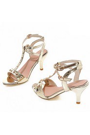 Women's Shoes Stiletto Heel /Sling back/Open Toe Heels Sandals Office & Career/Dress Pink/Red/Silver/Gray/Gold