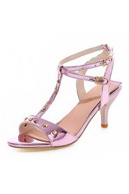 Women's Shoes Stiletto Heel /Sling back/Open Toe Heels Sandals Office & Career/Dress Pink/Red/Silver/Gray/Gold