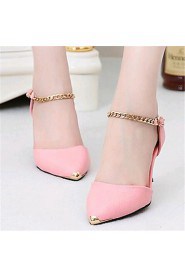 Women's Shoes Tulle / Leatherette Low Heel Heels Heels Outdoor / Casual Black / Pink