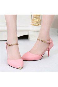 Women's Shoes Tulle / Leatherette Low Heel Heels Heels Outdoor / Casual Black / Pink