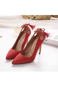 Women's Shoes Leatherette Stiletto Heel Heels Heels Wedding / Party & Evening / Dress Black / Red / White