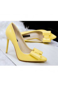 Women's Shoes Fleece Low Heel Heels / Peep Toe Heels Casual Black / Blue / Yellow / Green / Pink / Purple / White