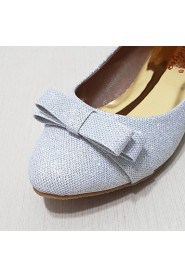 Women's Shoes Glitter Flat Heel Ballerina Flats Wedding/Outdoor/Party & Evening/Dress/Casual Silver